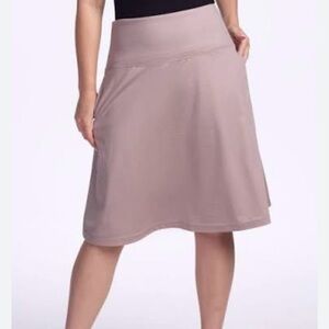 Merino Wool A-Line Tan Skirt w/ pockets